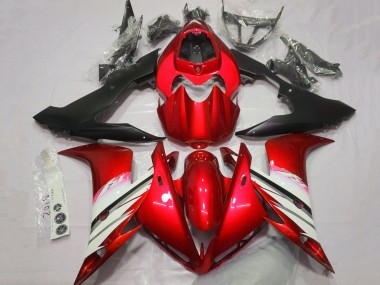 Achetez Carénages Moto Yamaha YZF 1000 R1 2004-2006 - Rouge Blanc Noir Mat