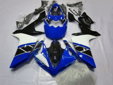 Achetez Kits Carénage Moto ABS Yamaha YZF 1000 R1 2007-2008 - Bleu Blanc Noir