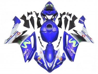 Achetez Carénages Moto Yamaha YZF 1000 R1 2007-2008 - Bleu Blanc Vert ENEOS