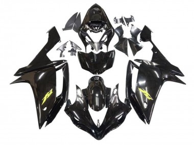 Achetez Carénages Moto Yamaha YZF 1000 R1 2007-2008 - Noir Brillant Or Décalque