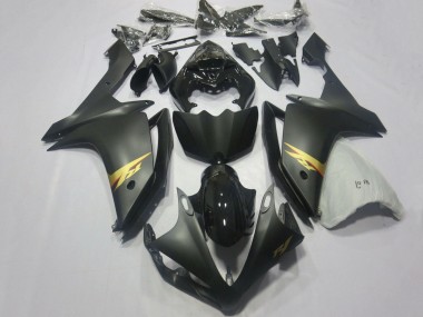 Achetez Carénages Moto Yamaha YZF 1000 R1 2007-2008 - Noir Brillant Noir Mat Or Décalque