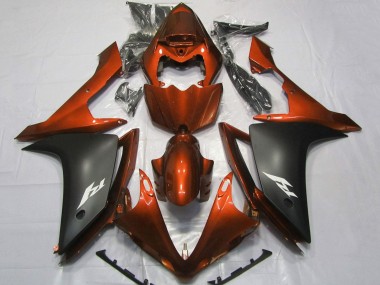 Achetez Carénages Moto Yamaha YZF 1000 R1 2007-2008 - Orange Noir Mat