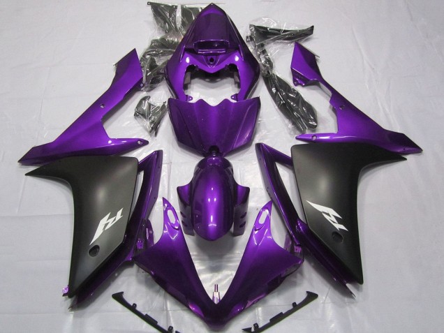 Carénages Moto Yamaha YZF 1000 R1 2007-2008 - Violet Noir Mat