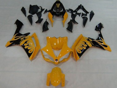 Achetez Carénages Moto Yamaha YZF 1000 R1 2007-2008 - Jaune Noir Flamme