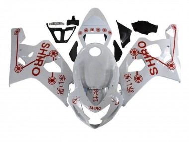 Achetez Carénages Moto Suzuki GSXR 600 / GSXR 750 2004-2005 - Blanc Rouge Shiro
