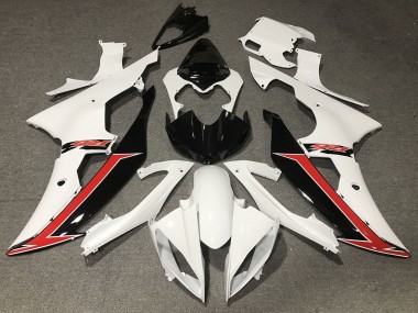 Achetez Carénage Moto Yamaha YZF R6 2008-2016 - Blanc Rouge Noir Brillant