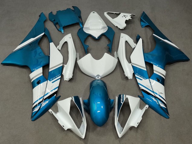 Carénage Moto Yamaha YZF R6 2008-2016 - Blanc Bleu