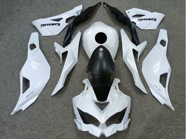Carénages Moto Kawasaki ZX4R ZX-4RR 2019-2025 - Blanc Noir Mat