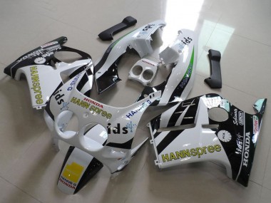 Achetez Carénages Moto Honda CBR250RR MC19 1988-1989 - Blanc Jaune Noir Brillant Hannspree
