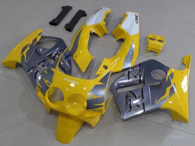 Achetez Carénages Moto Honda CBR250RR MC19 1988-1989 - Blanc Jaune Argent