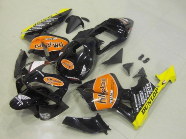 Achetez Carénages Moto Honda CBR600RR 2003-2004 - Noir Brillant Orange Jaune Hm Plant Dunlop