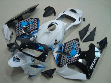 Achetez Carénage Moto Honda CBR600RR 2003-2004 - Blanc Bleu Noir Brillant
