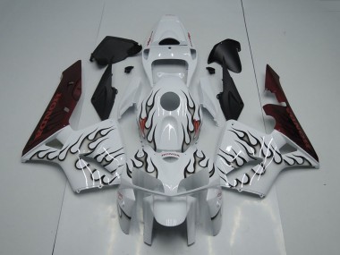 Achetez Carénage Moto Honda CBR600RR 2005-2006 - Blanc Noir Flamme