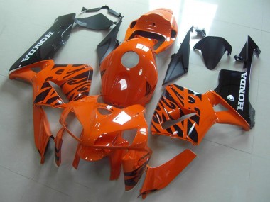 Achetez Carénages Moto Honda CBR600RR 2005-2006 - Orange Noir Flamme