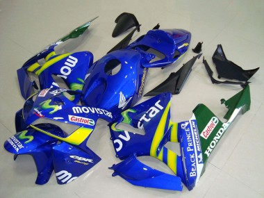 Achetez Carénages Moto Honda CBR600RR 2005-2006 - Bleu Jaune Vert Blanc MoviStar Rouge Castrol
