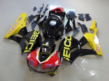 Achetez Carénages Moto Honda CBR600RR 2013-2023 - Jaune Rouge Noir Brillant Geico
