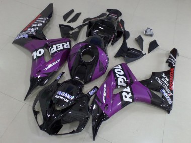 Achetez Carénages Moto Honda CBR1000RR 2006-2007 - Noir Brillant Violet Repsol