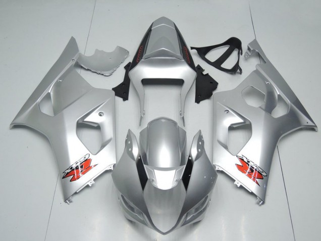 Carénages Moto Suzuki GSXR 1000 2003-2004 - Argent Rouge OEM Style