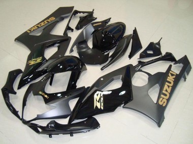 Achetez Carénages Moto Suzuki GSXR 1000 2005-2006 - Noir Brillant Noir Mat Or Décalque
