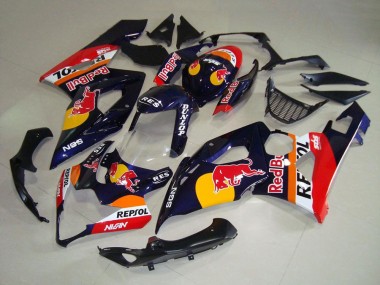 Achetez Carénages Moto Suzuki GSXR 1000 2005-2006 - Bleu Foncé Jaune Red Bull Repsol