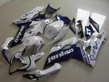 Achetez Carénages Moto Suzuki GSXR 1000 2005-2006 - Blanc Bleu Foncé Jordan