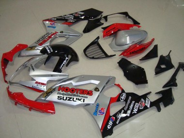 Achetez Carénages Moto Suzuki GSXR 1000 2005-2006 - Argent Rouge Noir Hooters