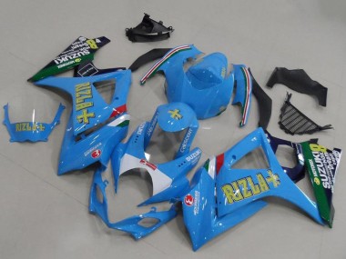 Achetez Carénages Moto Suzuki GSXR 1000 2007-2008 - Bleu Blanc Jaune Noir Rizla