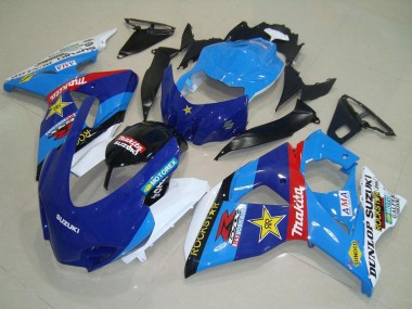 Achetez Carénages Moto Suzuki GSXR 1000 2009-2016 - Bleu Blanc Rouge Noir Rockstar Courses