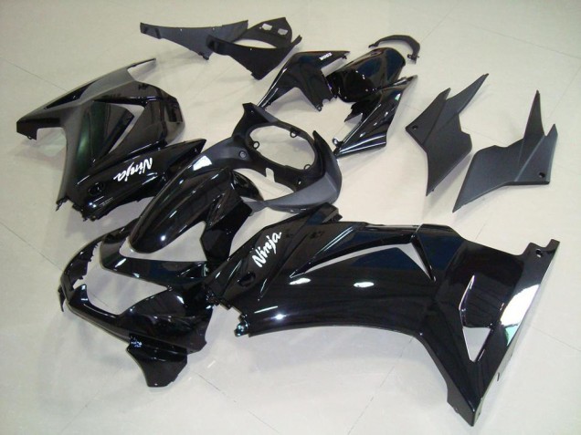 Carénages Moto Kawasaki ZX250R 2008-2012 - Noir Brillant Blanc Ninja