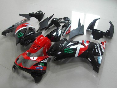 Achetez Carénages Moto Kawasaki ZX250R 2008-2012 - Noir Brillant Rouge Blanc Vert Monstre Motul