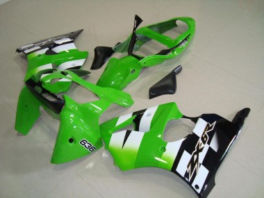 Achetez Carénages Moto Kawasaki ZX6R 2000-2002 - Vert Blanc Noir 636