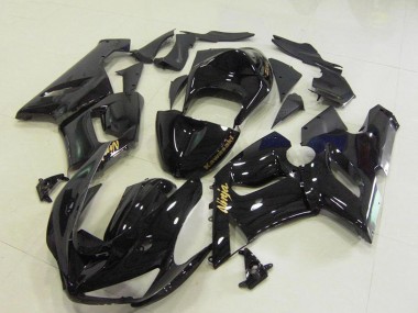 Achetez Carénages Moto Kawasaki ZX6R 2005-2006 - Noir Brillant Or Décalque