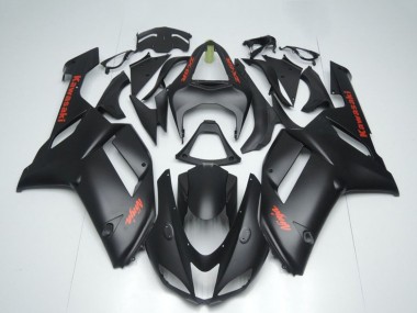 Achetez Carénages Moto Kawasaki ZX6R 2007-2008 - Noir Mat Rouge Sticker