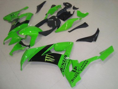 Achetez Carénages Moto Kawasaki ZX10R 2008-2010 - Vert Noir Monstre Dunlop