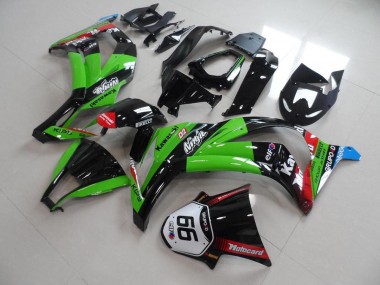 Achetez Carénages Moto Kawasaki ZX10R 2011-2015 - Vert Rouge Noir Brillant KIPS Motocard Elf 66