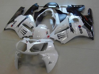 Achetez Carénages Moto Kawasaki ZX12R 2002-2006 - Blanc Noir Brillant Monstre