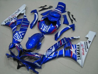 Achetez Carénages Moto Yamaha YZF R6 2006-2007 - Blanc Bleu Fiat Motul Michelin