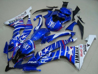 Achetez Carénages Moto Yamaha YZF R6 2008-2016 - Blanc Bleu Fiat Motul Michelin