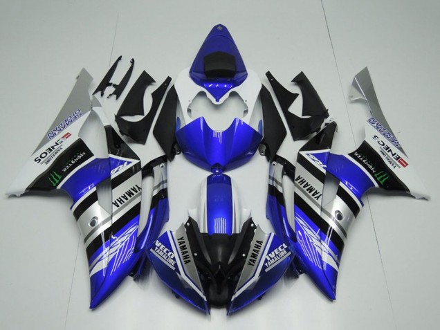 Carénages Moto Yamaha YZF R6 2008-2016 - Blanc Bleu Argent Noir Monstre ENEOS Yamalube Semakin Didepan