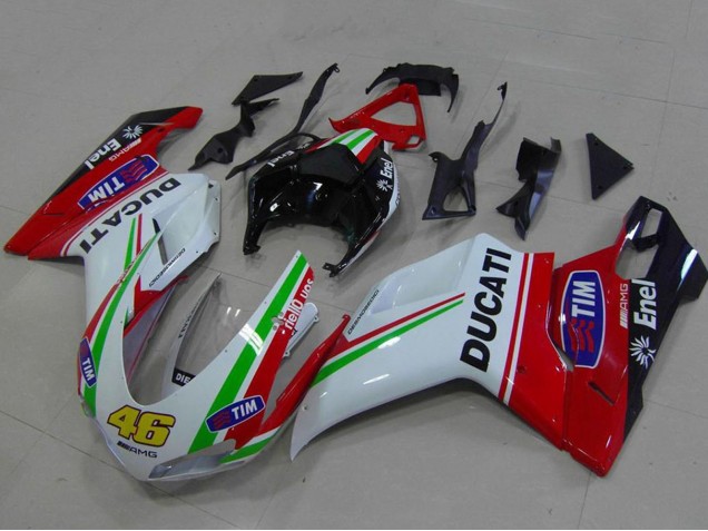Carénages Moto Ducati 848 1098 1198 2007-2014 - Blanc Rouge Vert Noir Brillant Jaune 46