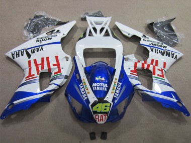 Achetez Carénages Moto Yamaha YZF R1 1998-1999 - Blanc Bleu Rouge Motul Fiat 46