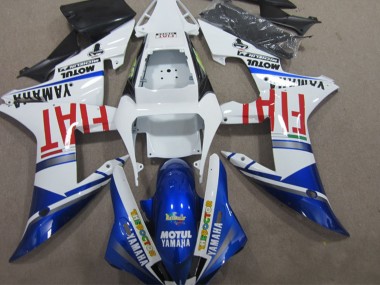 Achetez Carénage Moto Yamaha YZF R1 2002-2003 - Blanc Bleu Rouge Motul Fiat