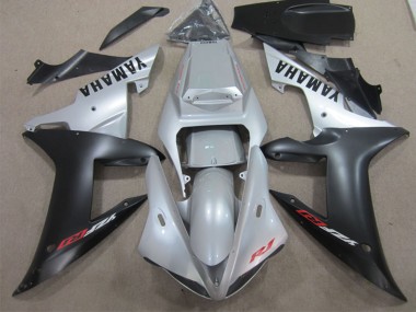 Achetez Carénage Moto Yamaha YZF R1 2002-2003 - Argent Noir Mat
