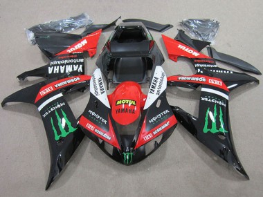 Achetez Carénages Moto Yamaha YZF R1 2004-2006 - Rouge Blanc Noir Brillant Vert Motul Monstre