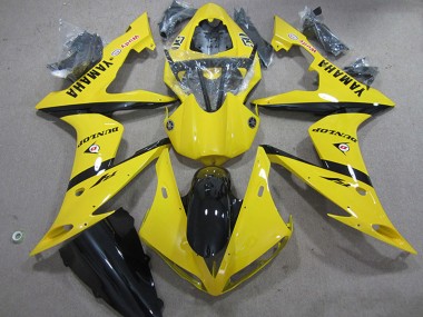 Achetez Carénages Moto Yamaha YZF R1 2004-2006 - Jaune Noir Brillant Dunlop