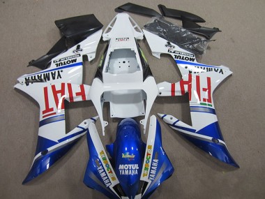 Achetez Carénages Moto Yamaha YZF R1 2004-2006 - Blanc Bleu Rouge Fiat Motul