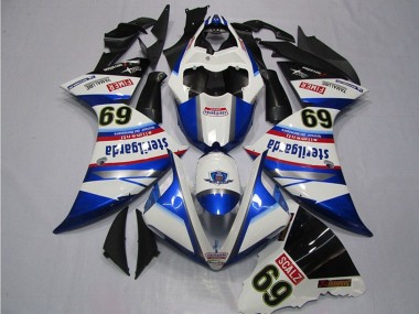 Achetez Carénages Moto Yamaha YZF R1 2009-2011 - Blanc Bleu Noir Sterilgarda SCALZ 69