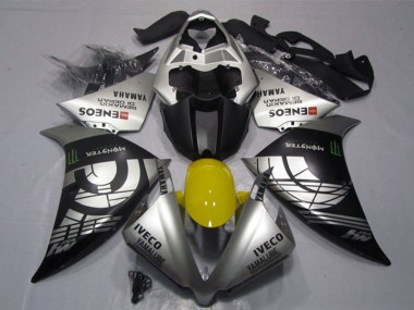 Achetez Carénages Moto Yamaha YZF R1 2012-2014 - Argent Noir IVECO Yamalube ENEOS Monstre
