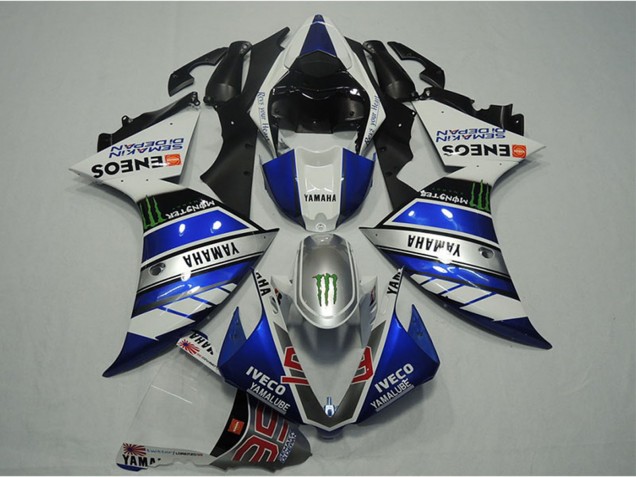 Carénages Moto Yamaha YZF R1 2012-2014 - Bleu Argent Blanc Noir Vert Monstre IVECO Yamalube ENEOS Semakin Didepan
