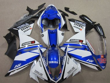 Achetez Carénages Moto Yamaha YZF R1 2012-2014 - Blanc Bleu Noir Pizzoli ENEOS Yamalube Semakin Didepan